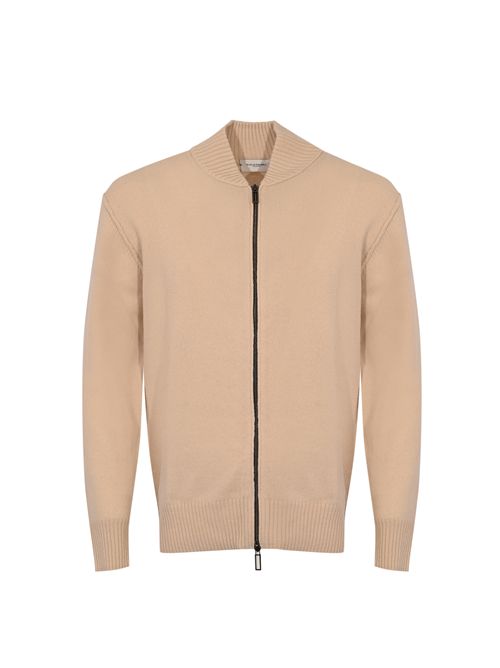 Cardigan in lana merino con zip Paolo Pecora | A043 F0041342